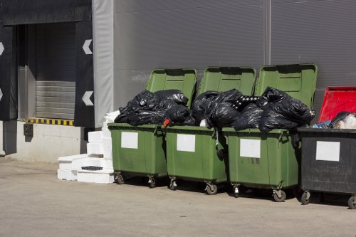 Residential rubbish clearance service in action